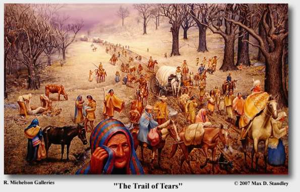 Buffalo Soldiers kill Native Americans on the Trail of Tears