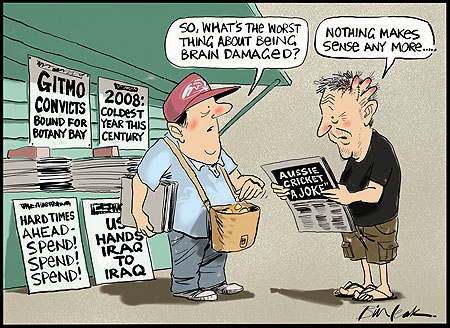 Momentum and direction is half the story. The Other Half is more difficult. (Cartoon by Bill Leak; Courtesy - cagle.com). Click for larger image.